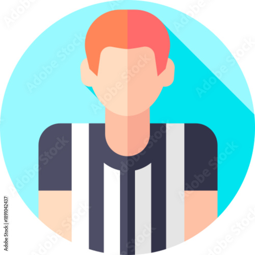 Soccer football referee with whistle