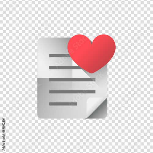 Heart Ribbon Wishlist Icon