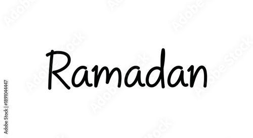 Elegant Ramadan greeting with modern calligraphy style