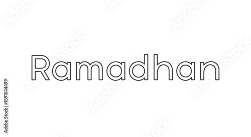 Ramadhan greeting with elegant modern typography