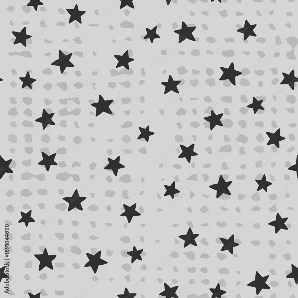Fototapeta premium Stars pattern design with doted texture