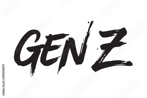 gen z text lettering calligraphy