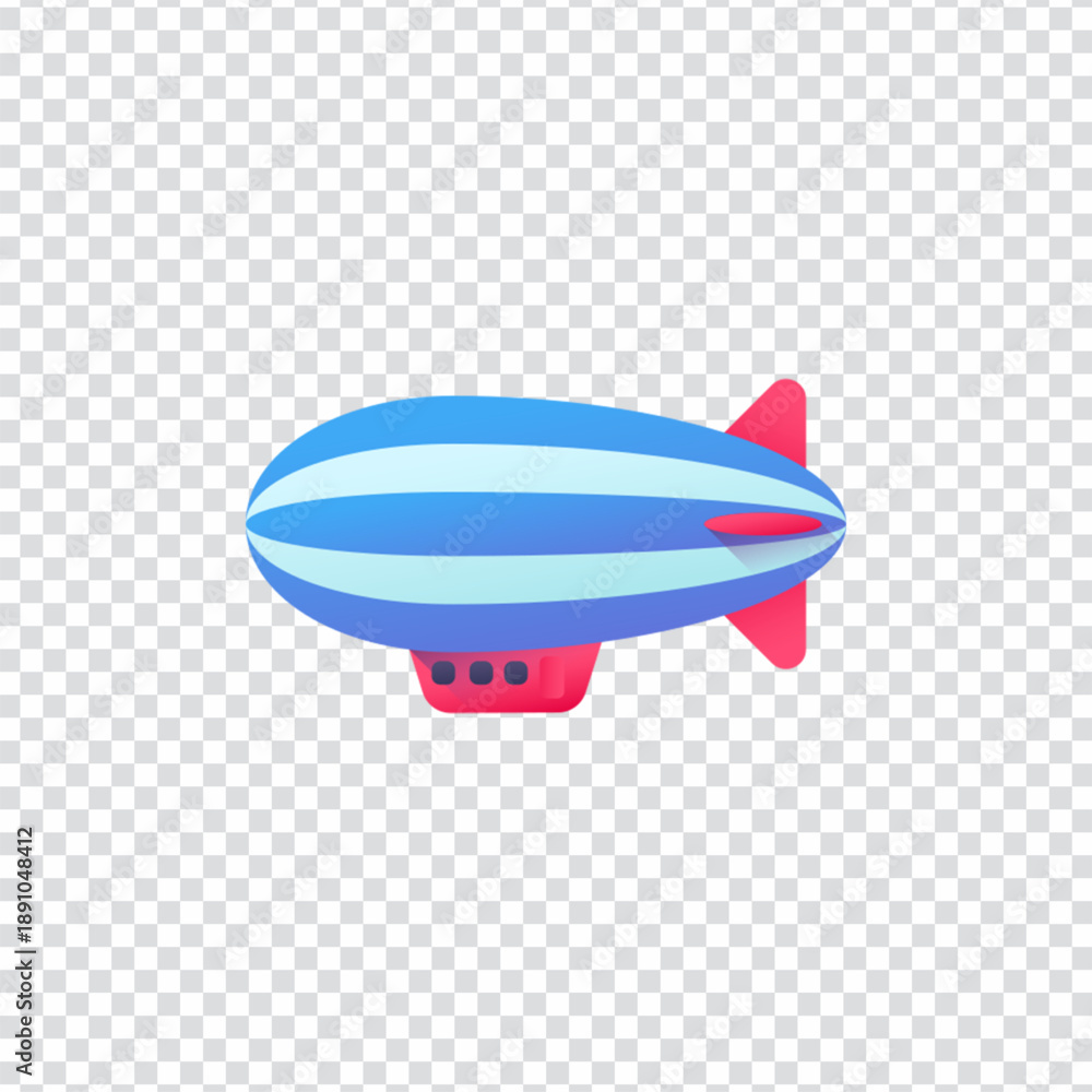 Naklejka premium Vintage Zeppelin Airship in Clouds