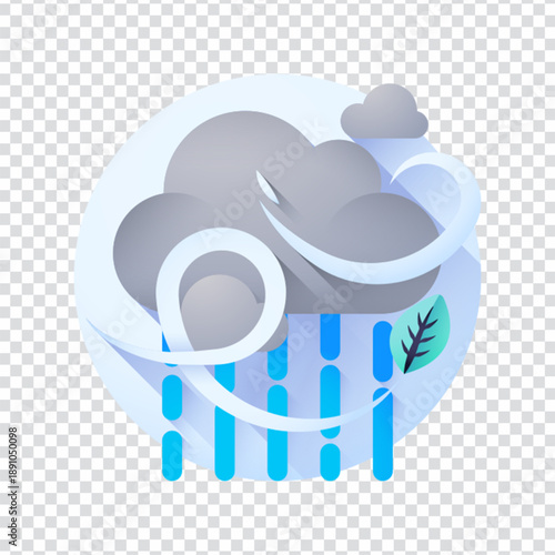 Stormy Wind Weather Icon Set