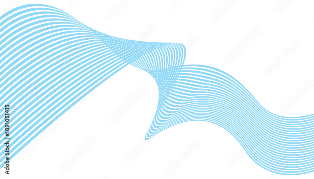 Fototapeta premium Vector illustration Abstract Background featuring a series of parallel curved lines flowing in a wave, Minimalist Geometric Pattern for Digital Design