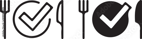 food safety black black outline icon set vector illustration design 