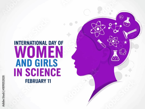 International day of women and girls in science graphic