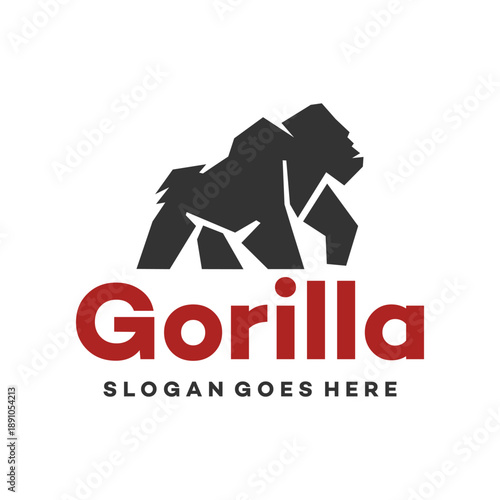vector gorilla logo silhouette, simple, minimalist, logo template