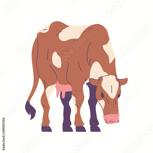 Illustration of an dairy cows
