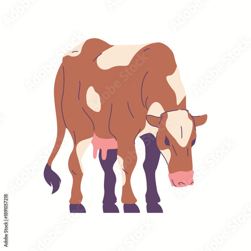 Illustration of an dairy cows