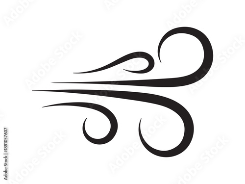 Abstract Wind Symbol Design Element