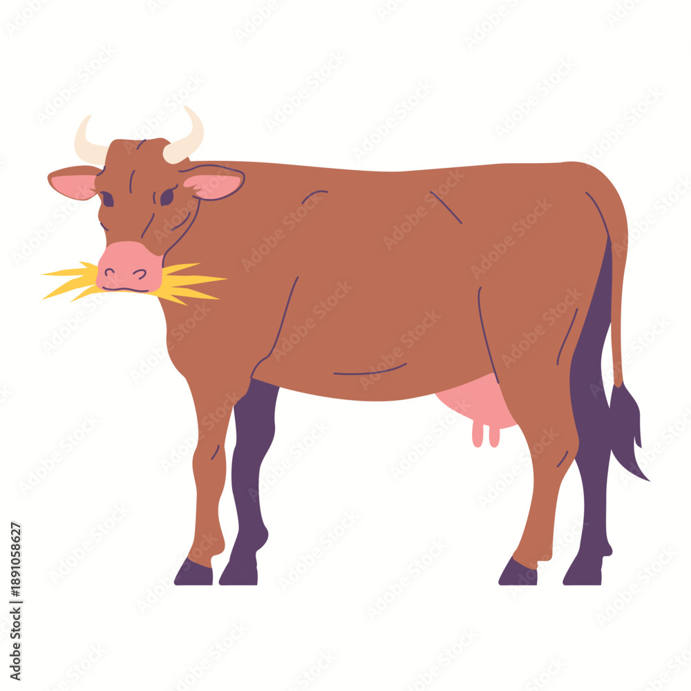 Fototapeta premium Illustration of an dairy cows