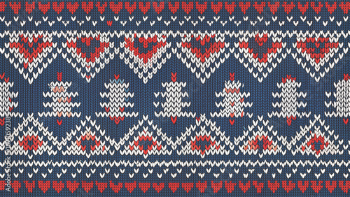 knitted christmas pattern seamless nordic sweater vector background 
