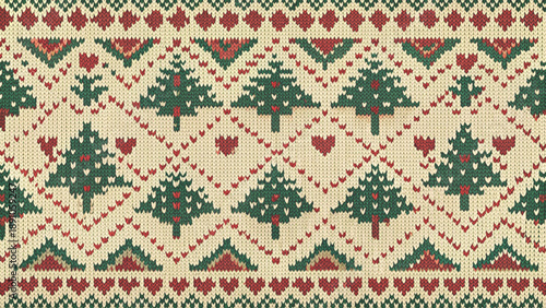 knitted christmas pattern seamless nordic sweater vector background 
