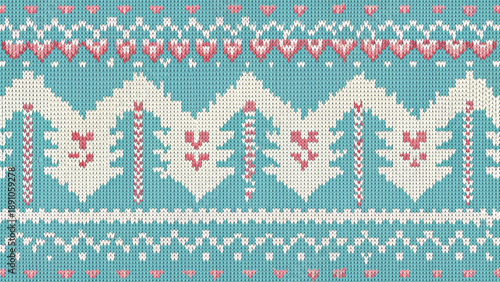 knitted christmas pattern seamless nordic sweater vector background 
