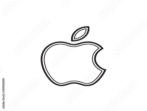 Minimalist apple logo design