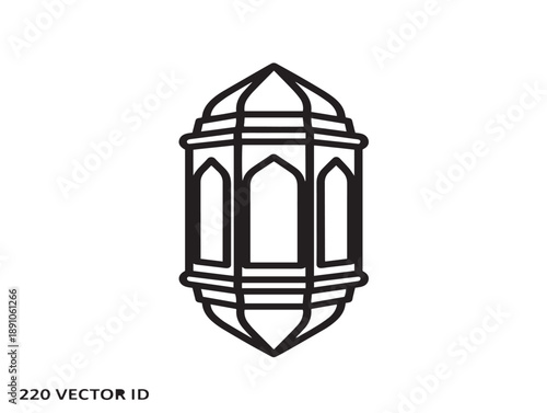 Vintage style lantern icon