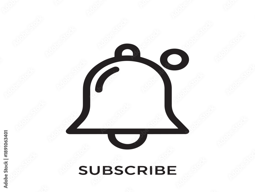 Fototapeta premium Minimalist notification bell icon