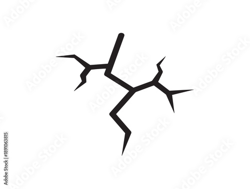 Minimalist broken glass vector illustration