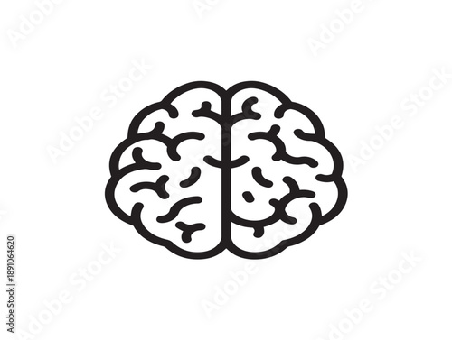 Minimalist brain icon