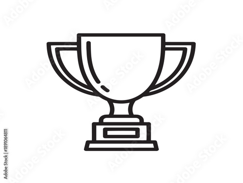 Minimalist trophy award icon