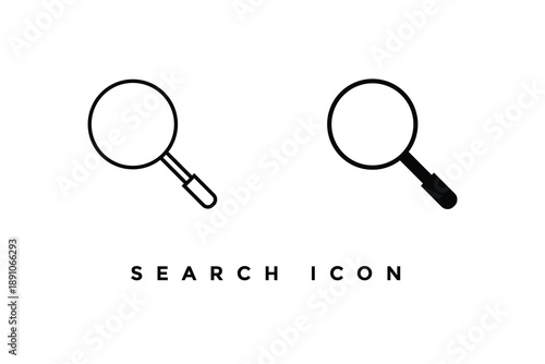 Search flat and linear icon