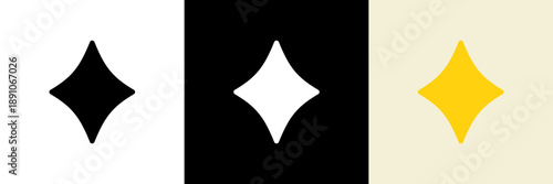 シンプルなキラキラアイコン（ベクター）