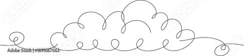 Black and white squiggly line with swirls and loops