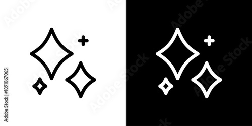 たくさんのキラキラのアイコン（ベクター）