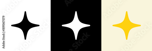 尖ったキラキラ・輝きのアイコン（ベクター）