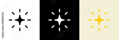 キラキラ・サンバーストアイコン（ベクター）