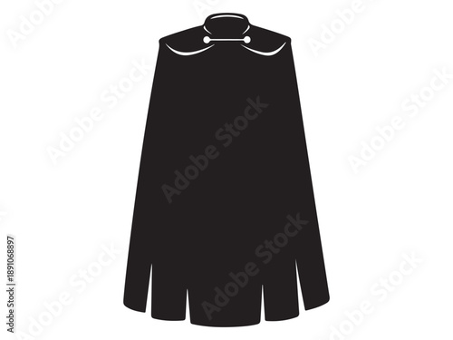 Black Cape Garment Fashion Illustration