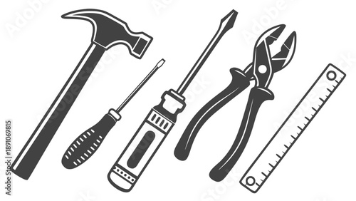 Set of essential tools for DIY projects and home repair
