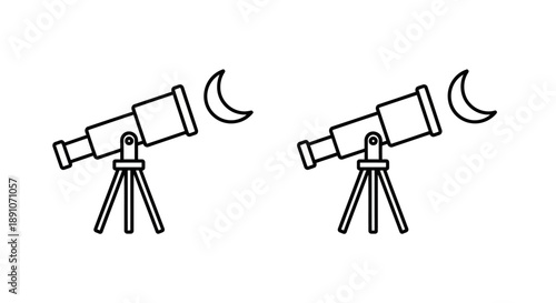 Telescope night sky observation moon stargazing