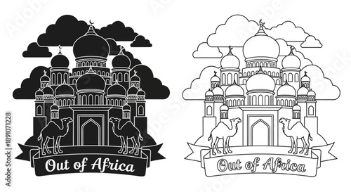 Out of africa arabic architecture camel desert