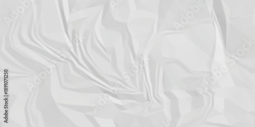 Paper texture background, Old paper background ripple soft white pattern wave crumple. Crushed and creased soft paper. Abstract wrinkle effect grunge and rough backdrop vintage page.