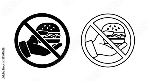 No fast food symbols collection
