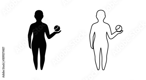 Sports silhouette tennis player vector illustration