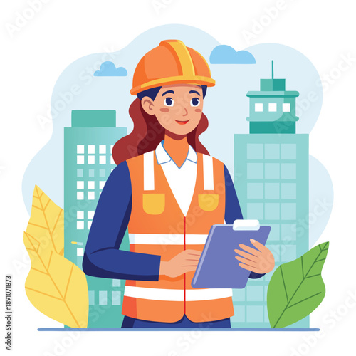 agriculture icon construction worker with clipboard