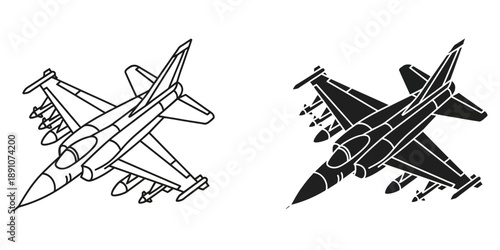 Modern fighter jets in flight with sleek designs and missiles