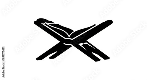Black crossed knives on white background symbolizing conflict or refusal