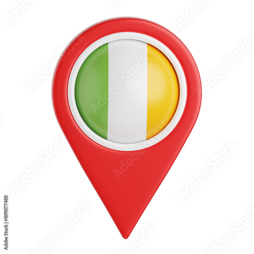 Location Pin with Irish Flag Free Download Location Pin with Irish Flag - GFXLoad