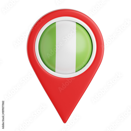 Free Download Nigerian Flag Location Pin Icon - GFXLoad