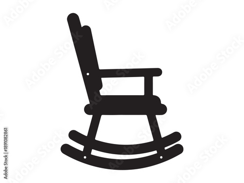 Classic Rocking Chair Icon for Home Decor