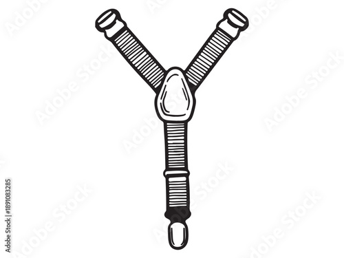 Climbing Harness with Adjustable Straps and Buckles