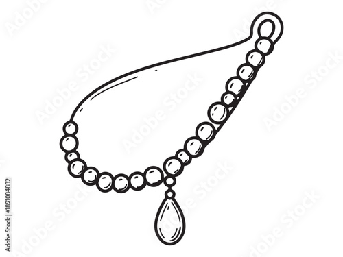 Elegant Beaded Necklace with Pendant Design