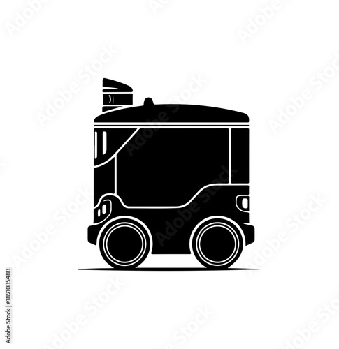 Modern Delivery Robot Illustration