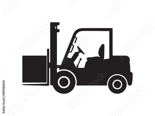 Forklift Operator at Work in Warehouse