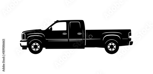 Black Pickup Truck Silhouette