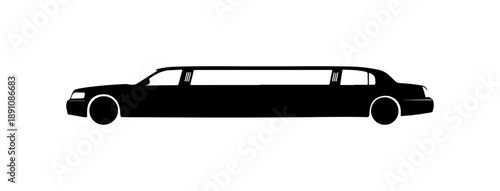 Black Limousine Side View